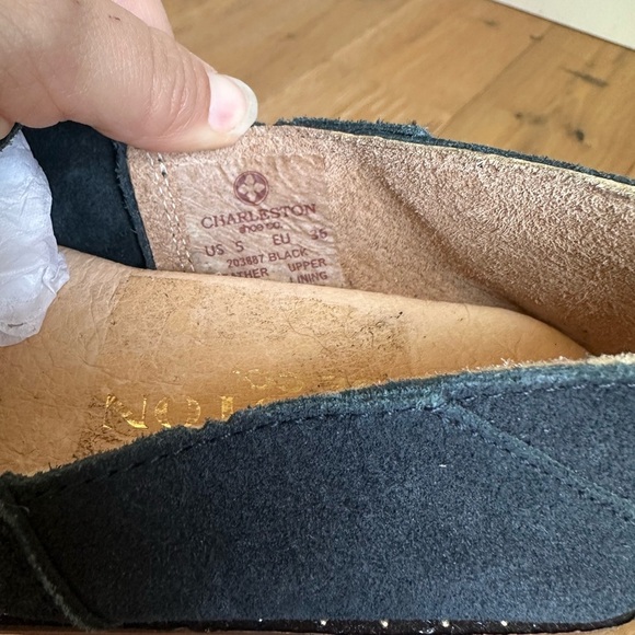 Charleston Shoe CO. Suede Alton Loafer Slip On black leather - Picture 6 of 6